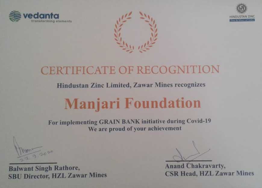 Award by Vedanta Group