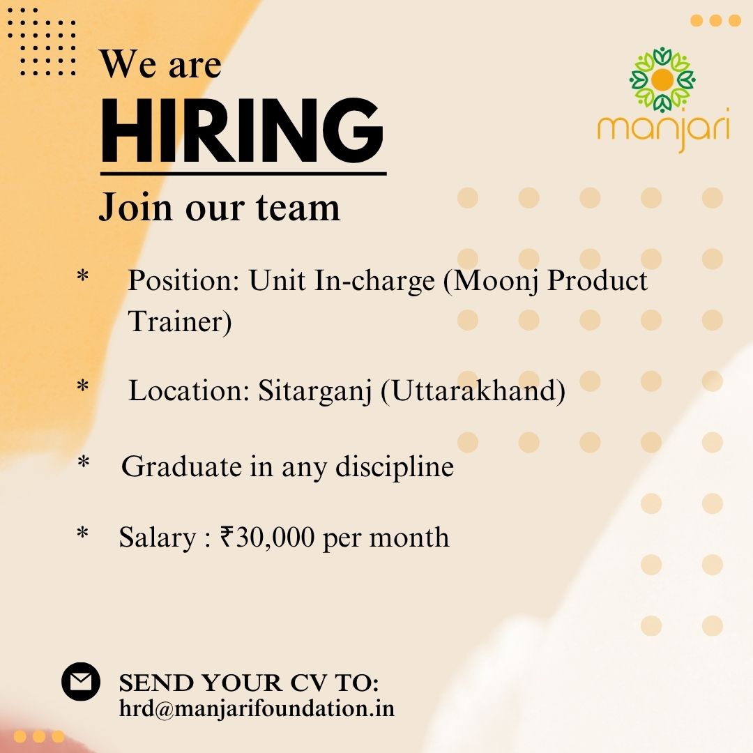 Unit In-charge (Moonj Product Trainer)