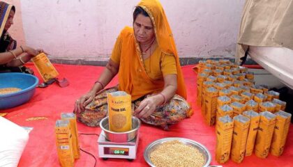 Kanchan earns a livelihood and respect at the pulses unit